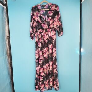 Forever 21+ Sheer Robe Size 0X Button Up Floral